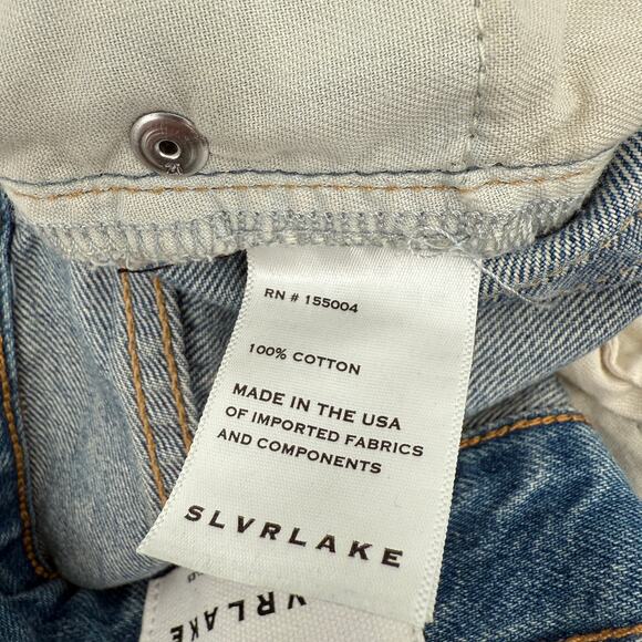 Slvrlake London Jeans SZ 27 NWT Shakedown Straight Leg Distress Denim High Waist - Picture 16 of 16